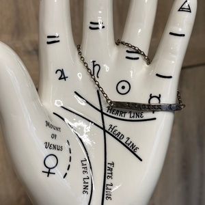 Imagine 🌙 .925 Silver hammered finish plate & chain w/ natural Turquoise bead